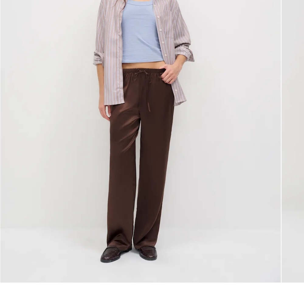 Reformation Olina Silk pants - cafe - size medium